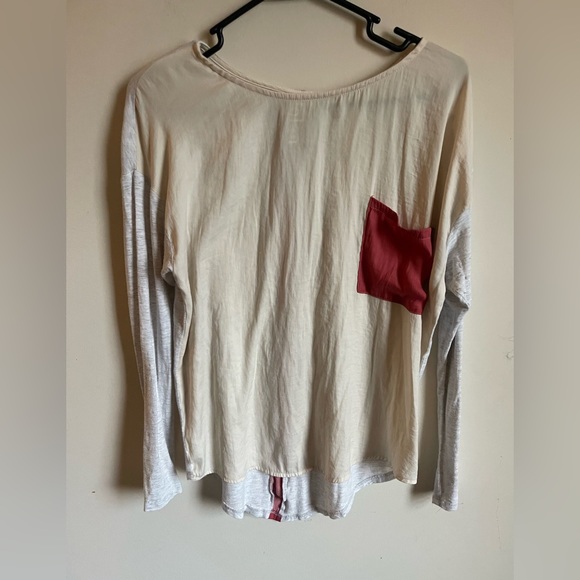 Anthropologie Dolan Women's Long Sleeve Left Coast Collection Color Block‎ Tee S - Picture 1 of 6